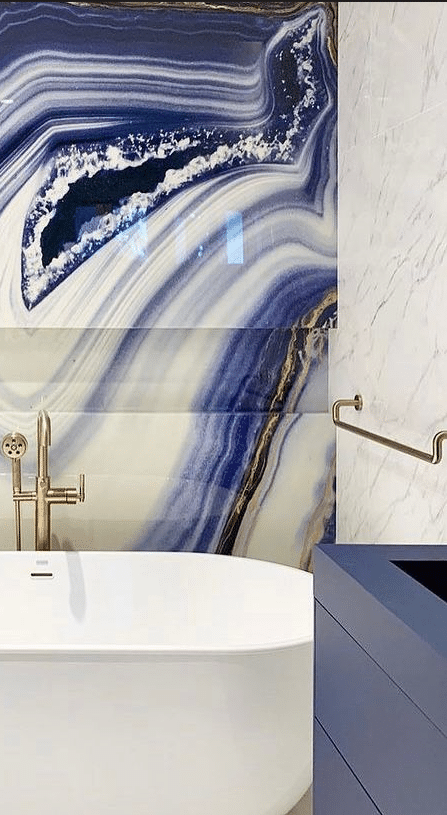 Bathroom Renovation Toronto, Luxury Free standing bathtub with porcelain marble tile