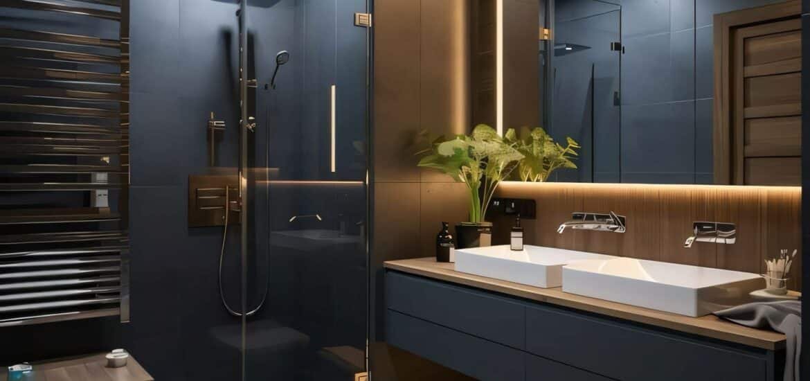 Bayview bathroom renovation with custom vanity and glass shower