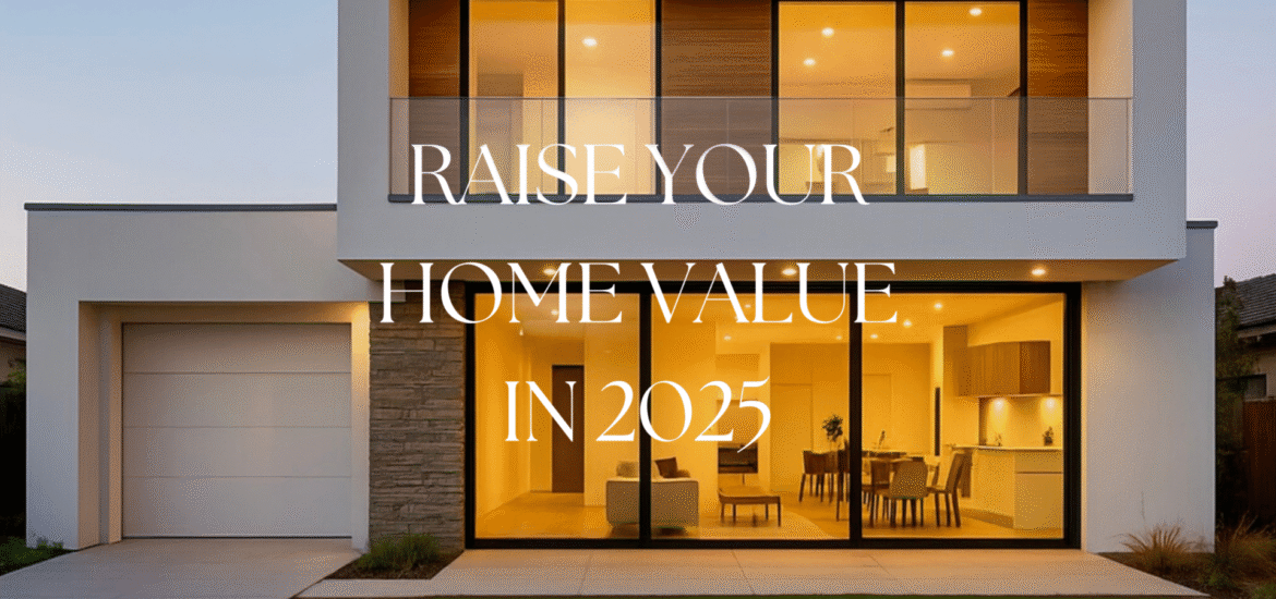 Modern two-story renovated home with large glass windows, white stucco, and wooden paneling.