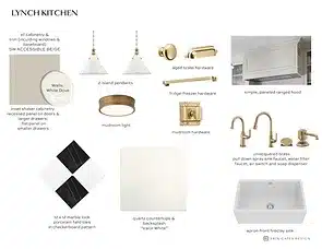 a white bathroom with gold fixtures and accessories